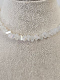 Collier AMARA – Cœur Doré & Cristal Blanc