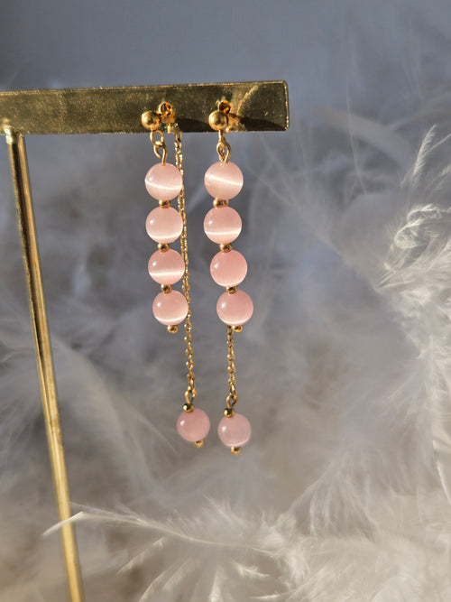 Boucles d’oreilles ÉCLAT rose