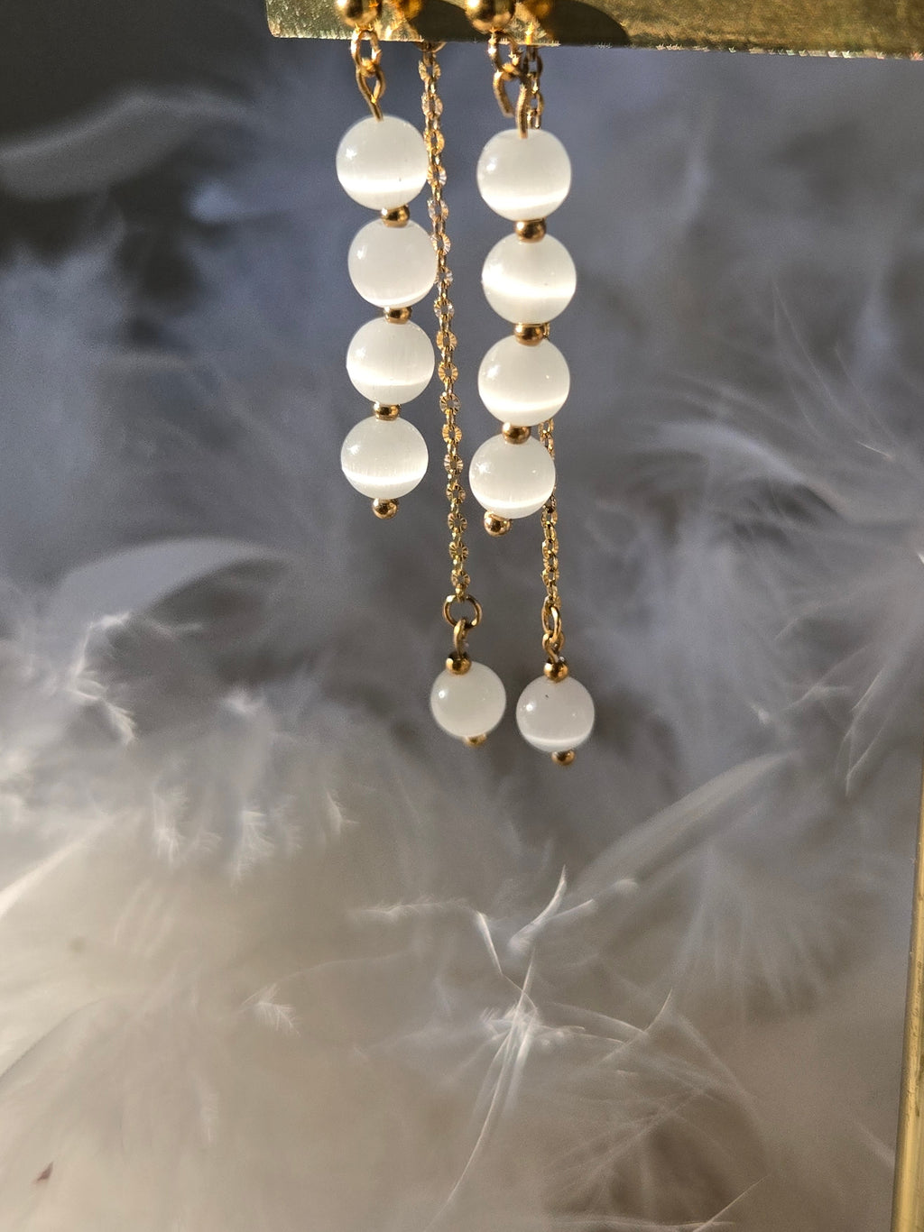 Boucles d’oreilles ÉCLAT blanches