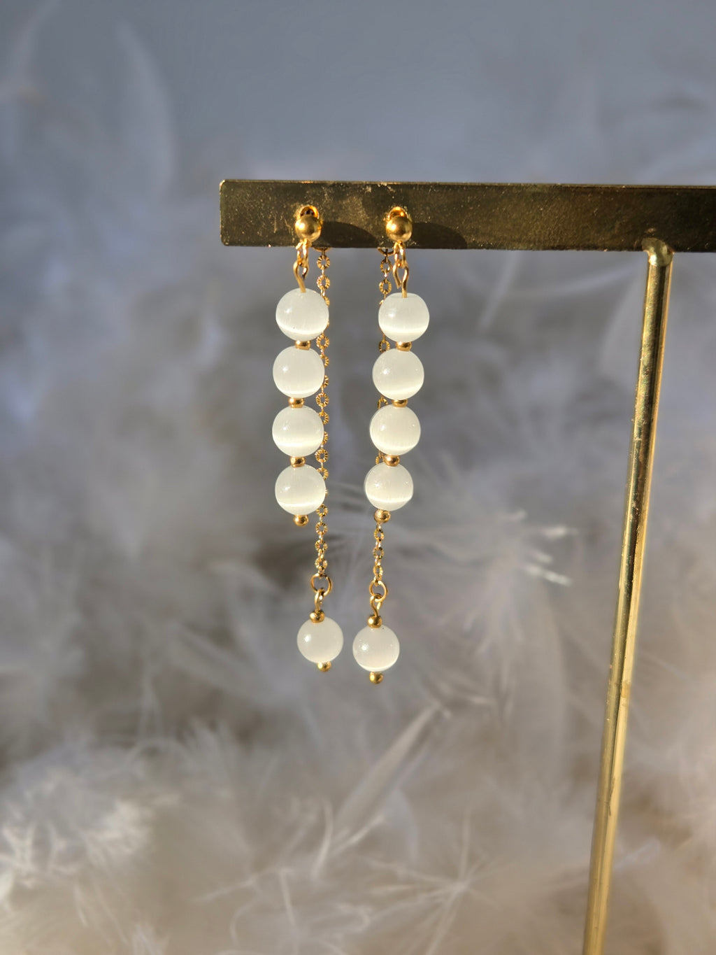 Boucles d’oreilles ÉCLAT blanches